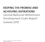 Keeping the Promise and Achieving Aspirations: Second National Millennium Development Goals Report Jordan 2010 PDF file screenshot