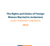 The Rights and Duties of Foreign Women Married to Jordanians Under Jordanian Legislation 2013 PDF file screenshot