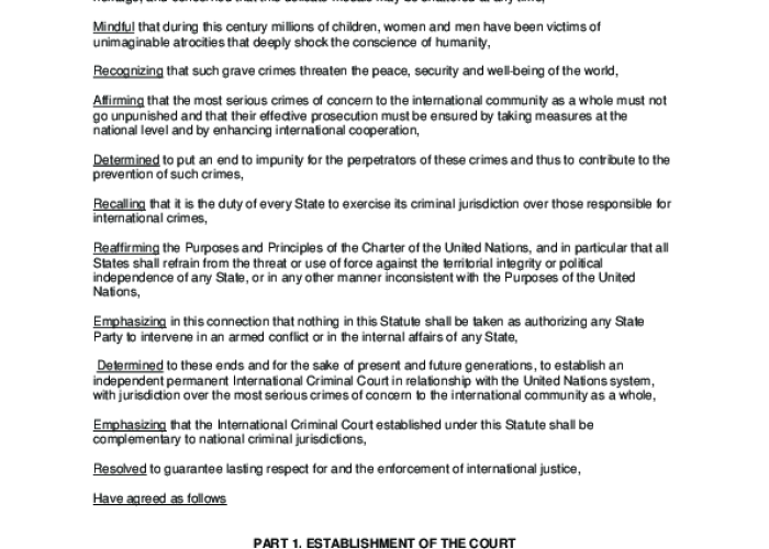 Rome Statute of the International Criminal Court, 17 July 1998. PDF file screenshot
