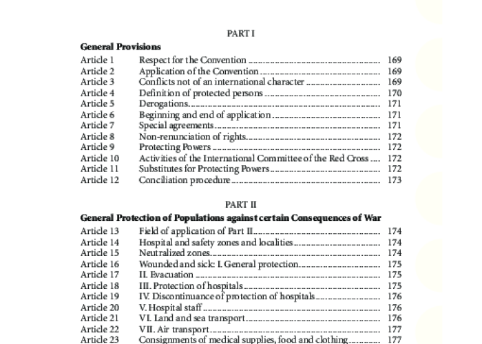 Geneva Convention (IV) on Civilians, 1949 PDF file screenshot