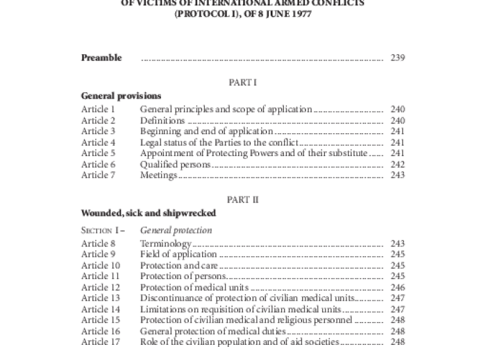 Additional Protocol (I) to the Geneva Conventions, 1977 PDF file screenshot
