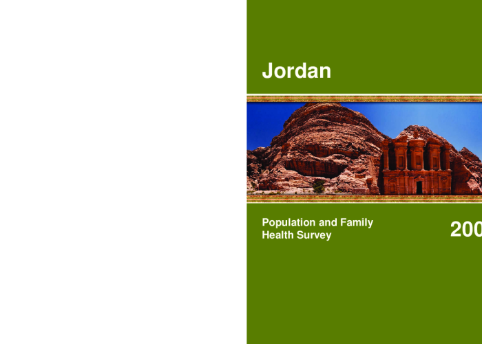 Jordan - Population and Family Health Survey 2009 PDF file screenshot