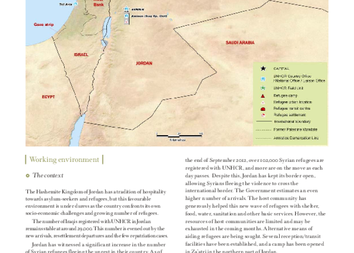 UNHCR Global Appeal 2013 Update - Jordan PDF file screenshot