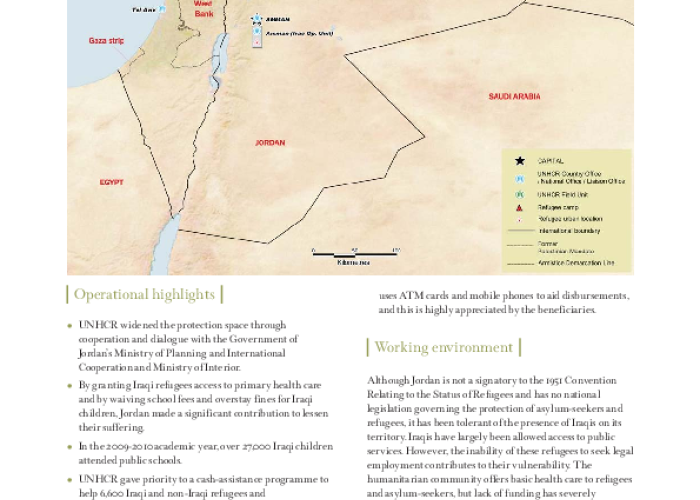 UNHCR Global Report 2010 - Jordan PDF file screenshot