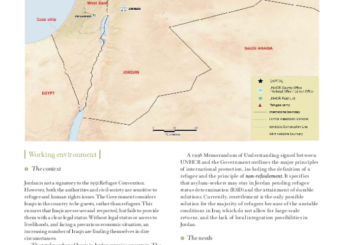 UNHCR Global Appeal 2010-2011 - Jordan PDF file screenshot