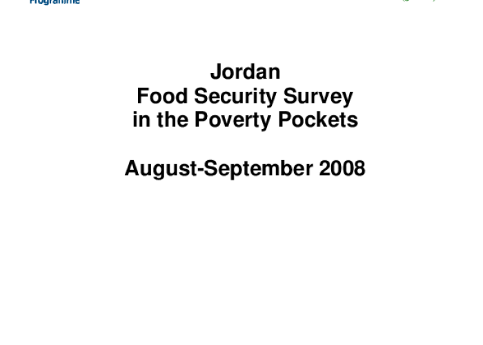 Jordan - Food Security Survey in the Poverty Pockets PDF file screenshot