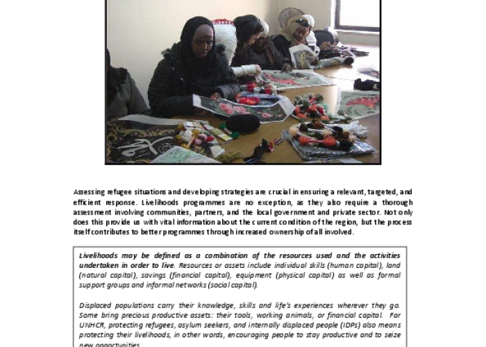 Developing a Livelihoods Assessment and Strategy: Case Study from UNHCR Jordan PDF file screenshot