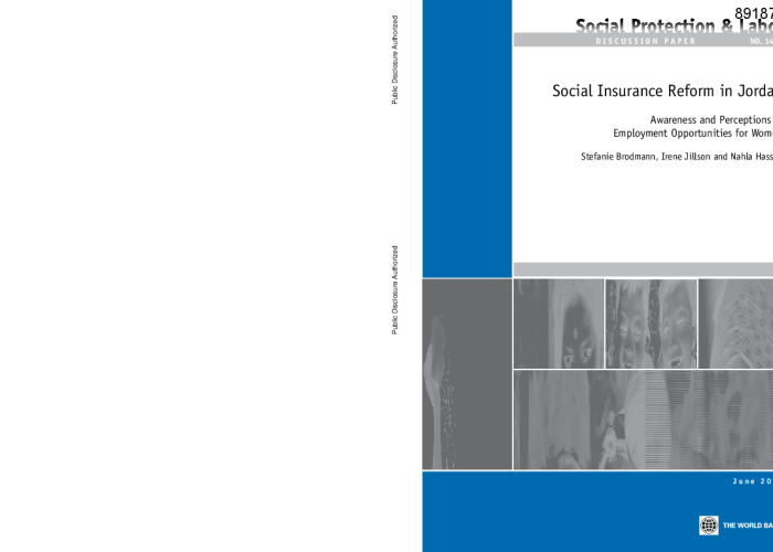 Social Insurance Reform in Jordan: Awareness and Perceptions of Employment Opportunities for Women  PDF file screenshot