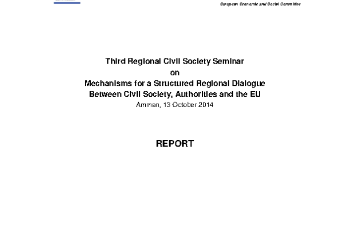 Third Regional Civil Society Seminar on Mechanisms for a Structured Regional Dialogue Between Civil Society,Authorities and the EU PDF file screenshot