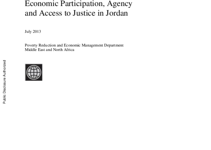 Jordan Country Gender Assessment: Economic Participation,Agency and Access to Justice in Jordan PDF file screenshot