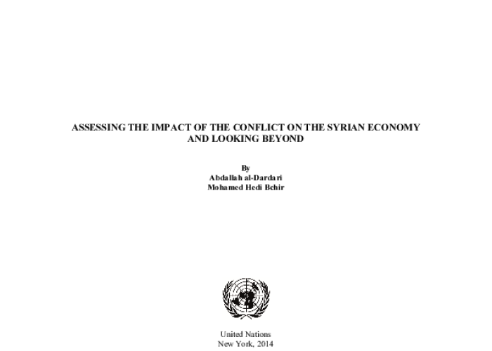 Assessing the Impact of the Conflict on the Syrian Economy and Looking Beyond PDF file screenshot