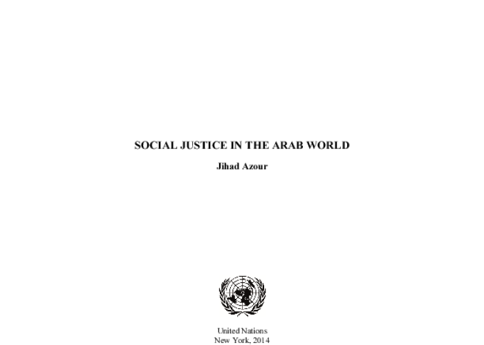 Social Justice in the Arab World  PDF file screenshot