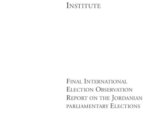 Final International Election Observation Report on the Jordanian Parliamentary Elections PDF file screenshot