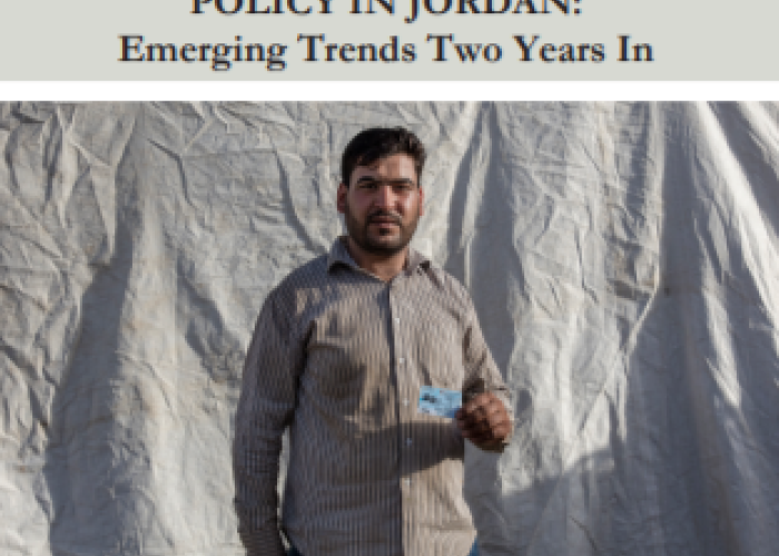 Syrian Refugee Labour Inclusion Policy In Jordan: Emerging Trends Two Years In PDF file screenshot