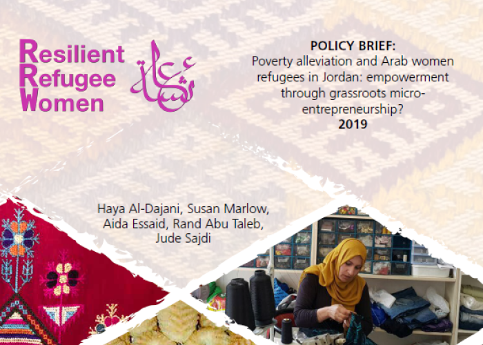 POLICY BRIEF - Poverty alleviation and Arab women refugees in Jordan: empowerment through grassroots microentrepreneurship? PDF file screenshot
