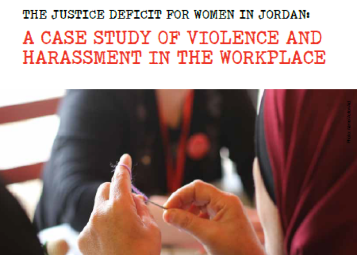 The Justice Deficit for Women in Jordan: A Case Study of Violence and Harassment in the Workplace  PDF file screenshot