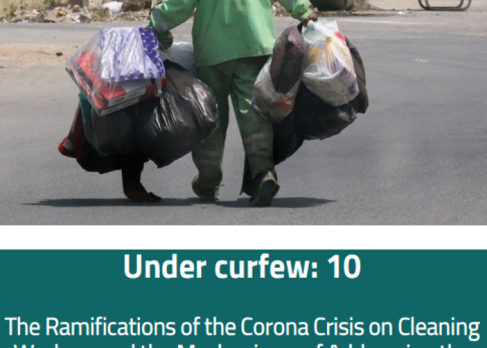 Under curfew: 10 The Ramifications of the Corona Crisis on Cleaning Workers and the Mechanisms of Addressing the Crisis in Jordan  PDF file screenshot