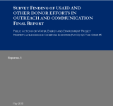 Survey Finding of USAID and Other Donor Efforts in Outreach and Communication PDF file screenshot