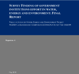 Survey Finding of Government Institutions Effort in Water;; Energy and Environment PDF file screenshot