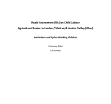 Rapid Assessment on Child Labor: Agricultural Sector in Jordan / Mafraq & Jordan Valley PDF file screenshot