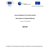 Second Regional Civil Society Seminar: Mechanisms for Regional Dialogue PDF file screenshot