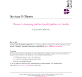 Women's Changing Political Participation in Jordan  PDF file screenshot