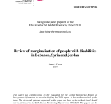 Review of Marginalisation of People with Disabilities in Lebanon,Syria and Jordan PDF file screenshot