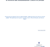 The Status of Female Inmates at Reform and Rehabilitation Centers in Jordan PDF file screenshot