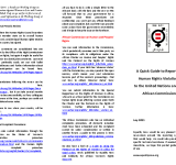 A Quick Guide to Reporting Human Rights Violations to the United Nations and the African Commission PDF file screenshot