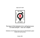 The Impact of Discrimination in Law and Legal Processes on Women and Girls – Some Case Examples PDF file screenshot