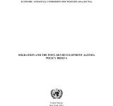 Migration and the Post-2015 Development Agenda - Policy Brief  PDF file screenshot
