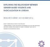 Exploring the Relationship between Gender-Based Violence and Radicalization in Jordan PDF file screenshot