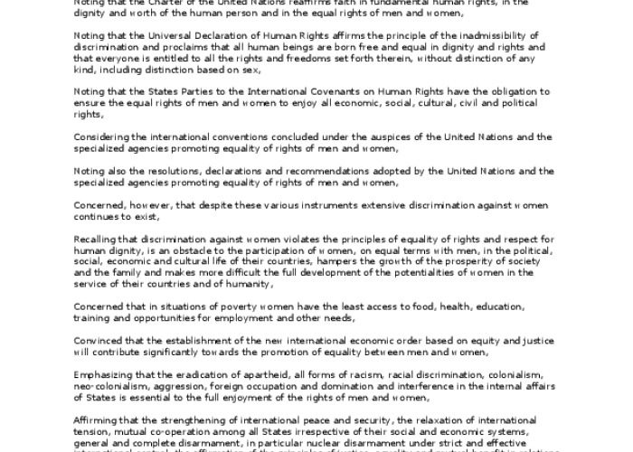 Convention on the Elimination of All Forms of Discrimination against Women PDF file screenshot