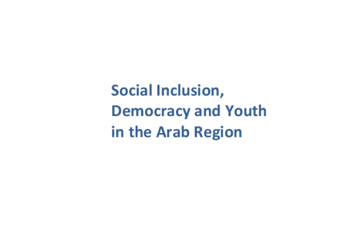 Social Inclusion,Democracy and Youth in the Arab Region PDF file screenshot