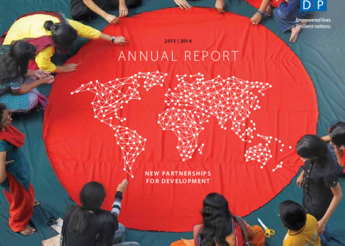 Annual Report: New Partnerships for Development PDF file screenshot