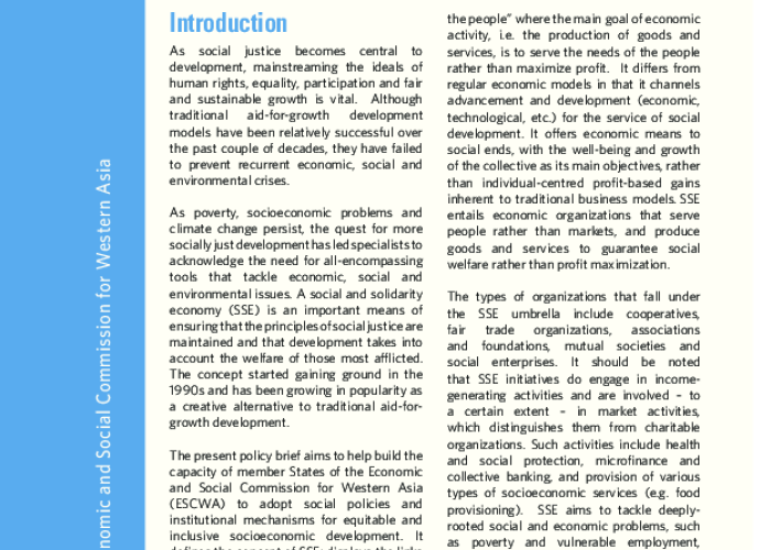 Social and Solidarity Economy as a Tool for Social Justice PDF file screenshot