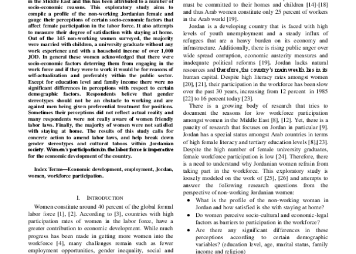 Factors Affecting Women’s Participation in the Jordanian Workforce PDF file screenshot