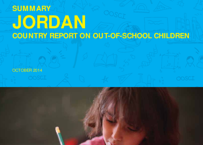 Country Report on Out of School Children: Jordan  PDF file screenshot