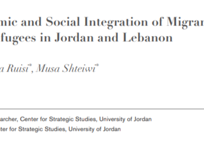 Economic and Social Integration of Migrants and Refugees in Jordan and Lebanon PDF file screenshot