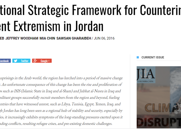 A National Strategic Framework for Countering Violent Extremism in Jordan PDF file screenshot