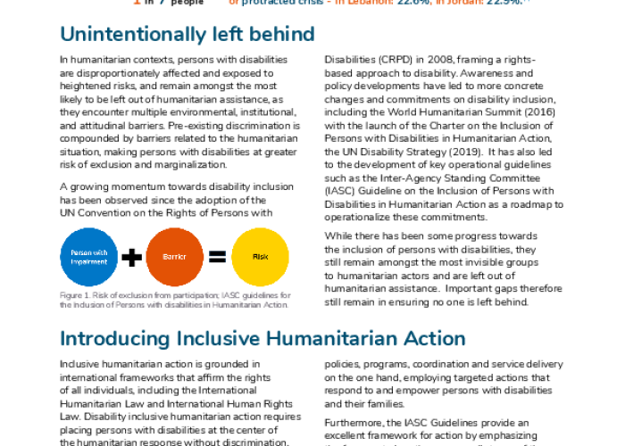 Inclusive Humanitarian Action (IHA) PDF file screenshot