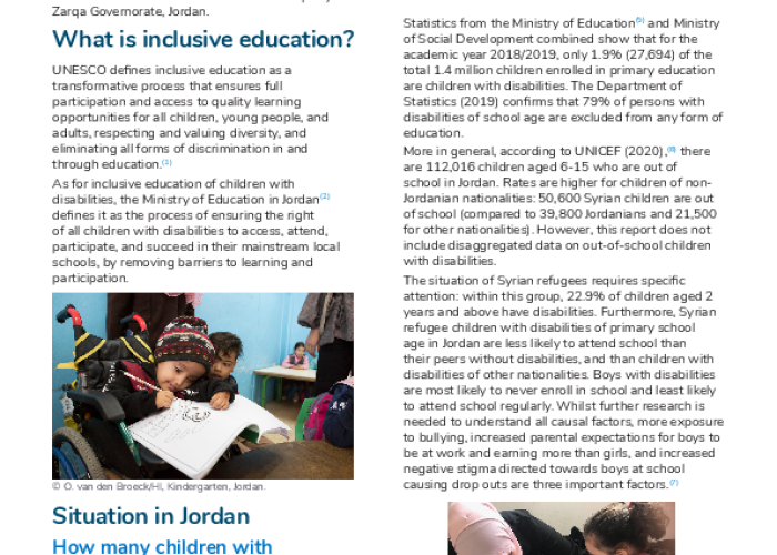 Disability-Inclusive Education in Jordan PDF file screenshot
