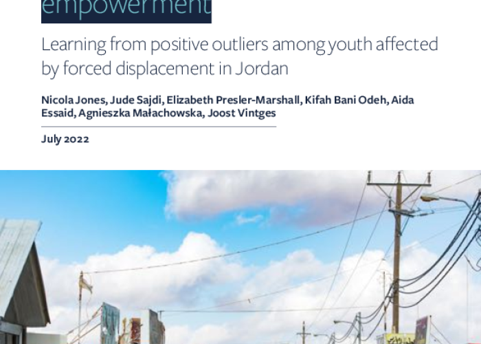 Youth economic security,skills and  empowerment Learning from positive outliers among youth affected  by forced displacement in Jordan PDF file screenshot