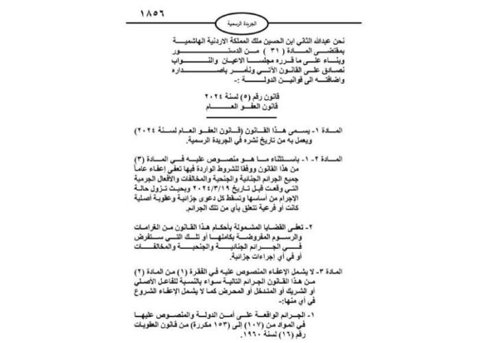 العفو العامّ لا يشمل “جرائم الرأي والفكر”: أو انتقاد الحكم جريمةٌ لا تغتفر